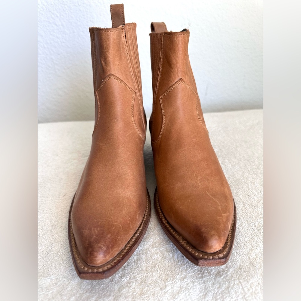 Frye Sacha Chelsea Boot Brown Calf Leather Women’s 8 B - Picture 6 of 14